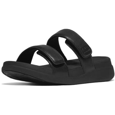Fitflop F-mode Go Verstelbare Flatform Two-Bar Slides Gladde Sandaal Dames, zwart., 42 EU 42 EU Fitflop F-mode Go Verstelbare Flatform Two-Bar Slides Gladde Sandaal Dames, zwart., 42 EU 42 EU