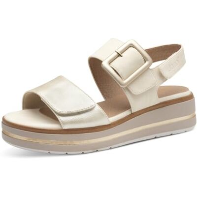 Jana Platte damessandalen, veganistisch, plateausandalen voor dames, Beige goud, 38 EU 38 EU Jana Platte damessandalen, veganistisch, plateausandalen voor dames, Beige goud, 38 EU 38 EU