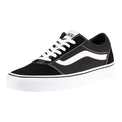 Vans Ward Herensneakers, Zwart Suede Canvas Zwart Wit C4r 46 EU Vans Ward Herensneakers, Zwart Suede Canvas Zwart Wit C4r 46 EU