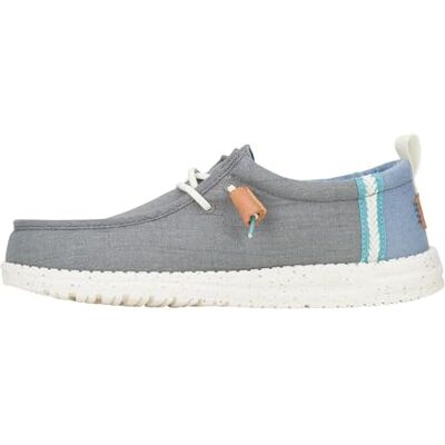 HEYDUDE Wally Craft linnen mocassinheren, grijs., 40 EU 40 EU HEYDUDE Wally Craft linnen mocassinheren, grijs., 40 EU 40 EU