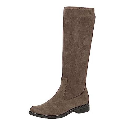 CAPRICE Dames hoge laarzen zonder hakken, kniehoch veganistisch, bruin (stretch koffie), 38,5 EU 38.5 EU CAPRICE Dames hoge laarzen zonder hakken, kniehoch veganistisch, bruin (stretch koffie), 38,5 EU 38.5 EU