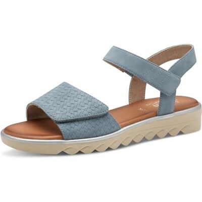 Jana Platte damessandalen met veganistische scheursluiting, denim, 37 EU 37 EU Large Jana Platte damessandalen met veganistische scheursluiting, denim, 37 EU 37 EU Large