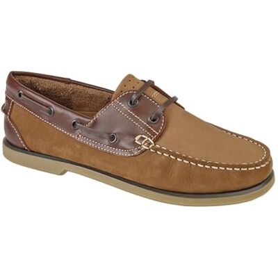Dek Bootschoenen jongens, Bruin nubuckleer, 44 EU 44 EU Dek Bootschoenen jongens, Bruin nubuckleer, 44 EU 44 EU
