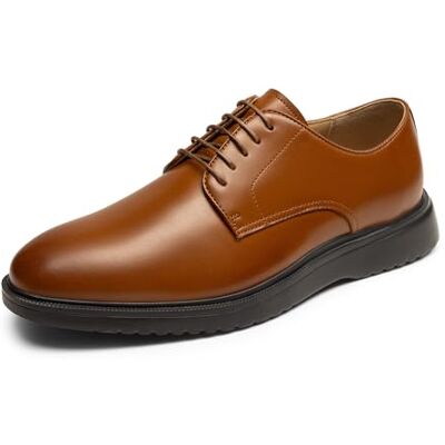 Bruno Marc Herenkostuumschoenen met popcornzolen, lage veterschoenen met zachte rebound, comfortabele zakelijke schoenen, Bruin, 41.5 EU 41.5 EU Bruno Marc Herenkostuumschoenen met popcornzolen, lage veterschoenen met zachte rebound, comfortabele zakelijke schoenen, Bruin, 41.5 EU 41.5 EU