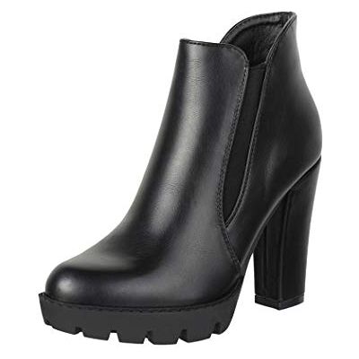 Elara Enkellaarzen voor dames, enkellaarzen Chunkyrayan, Zwart Londen, 38 EU 38 EU Elara Enkellaarzen voor dames, enkellaarzen Chunkyrayan, Zwart Londen, 38 EU 38 EU