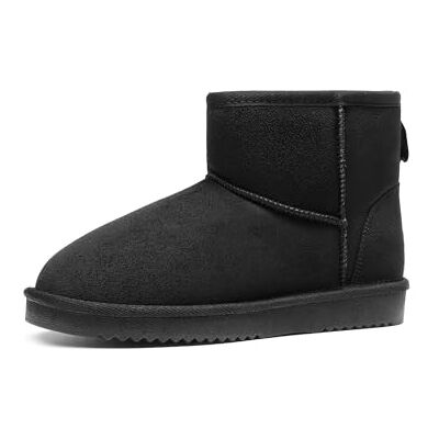 DREAM PAIRS Sneeuwlaarzen voor dames, winterlaarzen, sneeuwlaarzen, comfortabele platte schoenen, warmte en comfort, FuzzyClassic, lage laarzen, zwart., 38 EU 38 EU DREAM PAIRS Sneeuwlaarzen voor dames, winterlaarzen, sneeuwlaarzen, comfortabele platte schoenen, warmte en comfort, FuzzyClassic, lage laarzen, zwart., 38 EU 38 EU