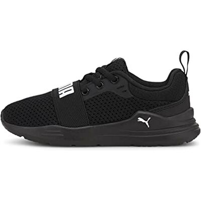 Puma Wired Run Ps Hardloopschoenen voor kinderen, uniseks, zwart. 34 EU Puma Wired Run Ps Hardloopschoenen voor kinderen, uniseks, zwart. 34 EU