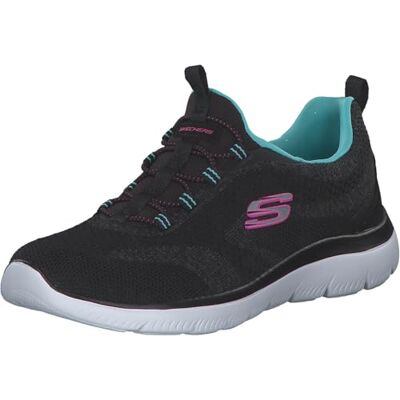 Skechers Dames Summits New Nature Espadrilles, Black Knit/Pink & Aqua Trim, 39 EU 39 EU Skechers Dames Summits New Nature Espadrilles, Black Knit/Pink & Aqua Trim, 39 EU 39 EU