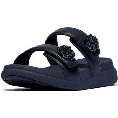 Fitflop F-mode Go Beadie-button Adj. Flatform 2-bar Slides Sandaal Dames, Navy Blauw, 43 EU 43 EU Fitflop F-mode Go Beadie-button Adj. Flatform 2-bar Slides Sandaal Dames, Navy Blauw, 43 EU 43 EU