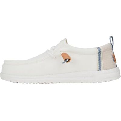 HEYDUDE Wally Craft Linnen mocassin voor heren, Wit steengrijs, 45 EU 45 EU HEYDUDE Wally Craft Linnen mocassin voor heren, Wit steengrijs, 45 EU 45 EU