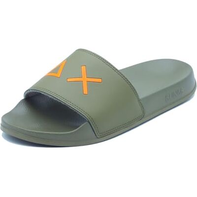 SUN68 X36110 19 Militaire PU-sandalen voor heren, Militair, 46 EU 46 EU SUN68 X36110 19 Militaire PU-sandalen voor heren, Militair, 46 EU 46 EU