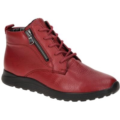 Waldläufer H-Alina Veterlaarzen voor dames, leer, rood 39 EU Waldläufer H-Alina Veterlaarzen voor dames, leer, rood 39 EU