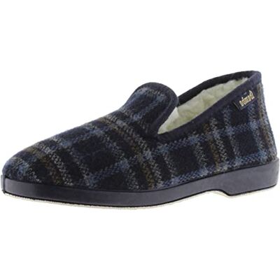 victoria Wamba Copete Pantoffels geruit & binnenkant schapenvacht & bijpassende zool 200251 voor dames, MARINO 38 38 EU victoria Wamba Copete Pantoffels geruit & binnenkant schapenvacht & bijpassende zool 200251 voor dames, MARINO 38 38 EU
