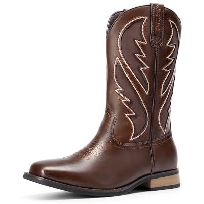Bruno Marc Duurzame klassieke cowboylaarzen voor heren met chique geborduurde en duurzame modieuze korte westernlaarzen, Koffie, 42.5 EU 42.5 EU Bruno Marc Duurzame klassieke cowboylaarzen voor heren met chique geborduurde en duurzame modieuze korte westernlaarzen, Koffie, 42.5 EU 42.5 EU