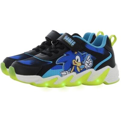 Leomil Sonic lichtgevende jongenssneakers, kinderschoenen 33, ideaal voor school en vrije tijd, zwart 33 EU Leomil Sonic lichtgevende jongenssneakers, kinderschoenen 33, ideaal voor school en vrije tijd, zwart 33 EU