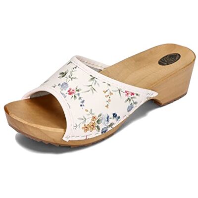 BeComfy Clogs voor dames, leren en houten schoenen, muiltjes met hak, zomersandalen, heldere kleuren, maat 35-41 EU, Veelkleurige bloemen., 40 EU 40 EU BeComfy Clogs voor dames, leren en houten schoenen, muiltjes met hak, zomersandalen, heldere kleuren, maat 35-41 EU, Veelkleurige bloemen., 40 EU 40 EU