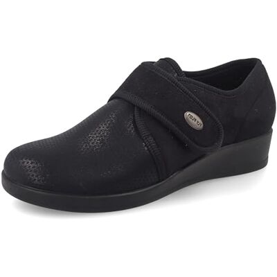 Fly Flot Damesslippers van elastische en geperforeerde microvezel, verstelbare ritssluiting, uitneembare geheugenzool, pantoffelsandalen, 38 EU, zwart, 38 EU 38 EU Fly Flot Damesslippers van elastische en geperforeerde microvezel, verstelbare ritssluiting, uitneembare geheugenzool, pantoffelsandalen, 38 EU, zwart, 38 EU 38 EU