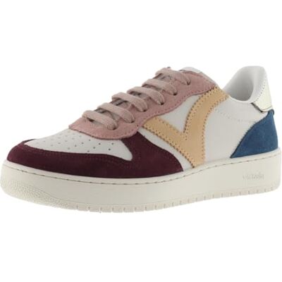 victoria Madrid 1258240 Lage sneakers met lederlook & meerkleurige leren korst en metallic achterkant 1258240 voor dames, Burdeos 39 EU victoria Madrid 1258240 Lage sneakers met lederlook & meerkleurige leren korst en metallic achterkant 1258240 voor dames, Burdeos 39 EU