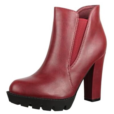Elara Chunkyrayan Enkellaarzen voor dames, Bordeaux rood Londen, 37 EU 37 EU Elara Chunkyrayan Enkellaarzen voor dames, Bordeaux rood Londen, 37 EU 37 EU
