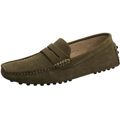 Jamron heren suède penny loafers, comfortabele instappers, mocassins, Bruin 42 EU Jamron heren suède penny loafers, comfortabele instappers, mocassins, Bruin 42 EU