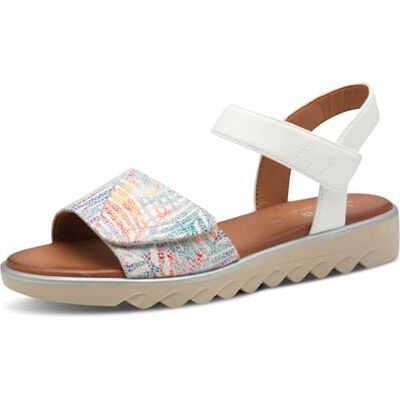 Jana 8-28265-42 platte sandalen voor dames, Witte bloem., 37 EU 37 EU Jana 8-28265-42 platte sandalen voor dames, Witte bloem., 37 EU 37 EU