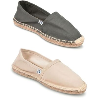 Ozabi 2 paar espadrilles heren zool jute touw, Mbsx2 grijs taupe, 43 EU 43 EU Ozabi 2 paar espadrilles heren zool jute touw, Mbsx2 grijs taupe, 43 EU 43 EU