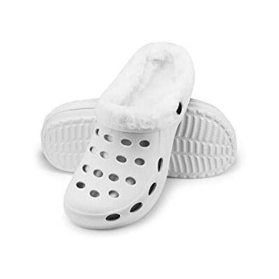 ESTRO Pantoffels voor dames, winter, warm, gevoerde klomp voor heren, tuin, gevoerd, voor heren, winter, warm, gevoerd, dames, A01, Wit., 38 EU 38 EU ESTRO Pantoffels voor dames, winter, warm, gevoerde klomp voor heren, tuin, gevoerd, voor heren, winter, warm, gevoerd, dames, A01, Wit., 38 EU 38 EU