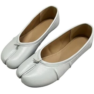 DUEXIOLY Tabi Chaussures Bout Fendu Femmes Ballerines Mode Tabi Chaussures décontracté sans Lacet Mocassins Dames en Cuir plissé pour la Femme, Light Blue, 38 EU 38 EU DUEXIOLY Tabi Chaussures Bout Fendu Femmes Ballerines Mode Tabi Chaussures décontracté sans Lacet Mocassins Dames en Cuir plissé pour la Femme, Light Blue, 38 EU 38 EU