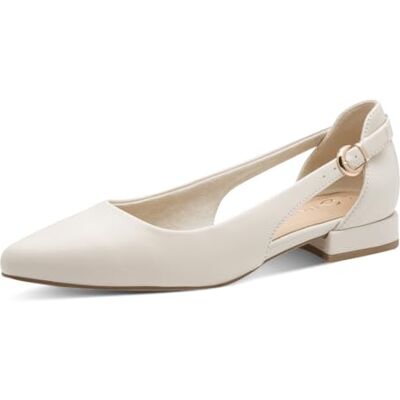 MARCO TOZZI Platte ballerina's voor dames 2-22114-42, crème, 37 EU 37 EU MARCO TOZZI Platte ballerina's voor dames 2-22114-42, crème, 37 EU 37 EU