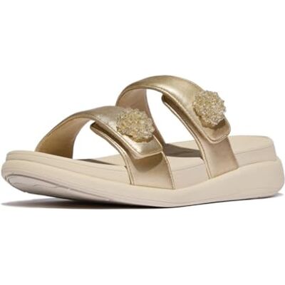 Fitflop Go Beadie-Button Platte damessandalen met 2 stangen, platina, 41 EU 41 EU Fitflop Go Beadie-Button Platte damessandalen met 2 stangen, platina, 41 EU 41 EU