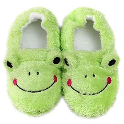 MASOCIO Winterpantoffels met cartoon-dieren, warm, antislip, voor meisjes, jongens, Kikker 27/28 EU MASOCIO Winterpantoffels met cartoon-dieren, warm, antislip, voor meisjes, jongens, Kikker 27/28 EU