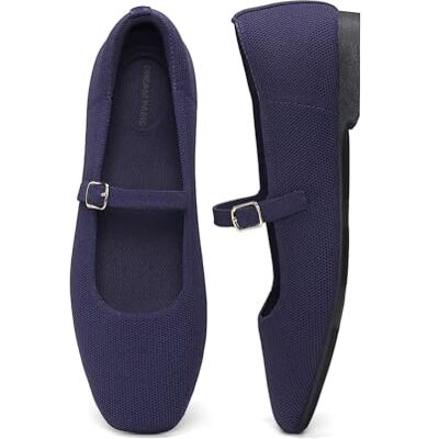 DREAM PAIRS Casual platte schoenen met puntige teen voor dames, comfortabele platte instappers, Navy Blauw 42 EU DREAM PAIRS Casual platte schoenen met puntige teen voor dames, comfortabele platte instappers, Navy Blauw 42 EU