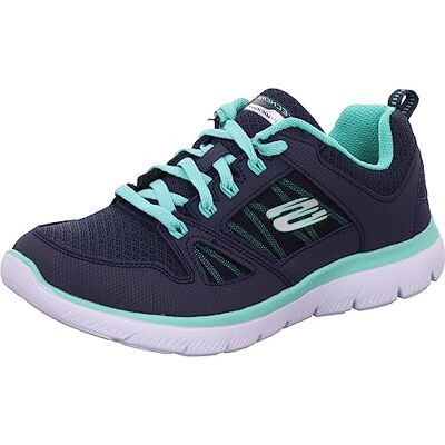 Skechers Dames Summits At 180147 Espadrilles, Navy Leather Mesh Turquoise Trim Nvtq, 38 EU 38 EU Skechers Dames Summits At 180147 Espadrilles, Navy Leather Mesh Turquoise Trim Nvtq, 38 EU 38 EU