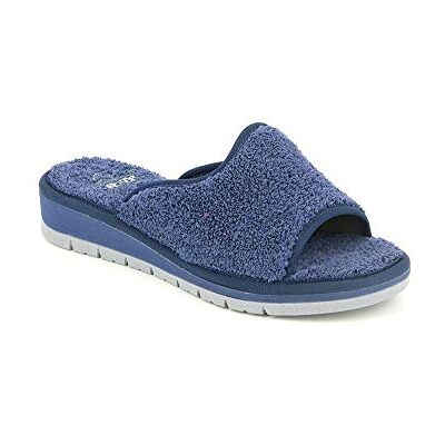 GRÜNLAND il benessere è naturale Grunland badstof pantoffels met open teen DOLA CI1317, Blauw, 39 EU 39 EU GRÜNLAND il benessere è naturale Grunland badstof pantoffels met open teen DOLA CI1317, Blauw, 39 EU 39 EU
