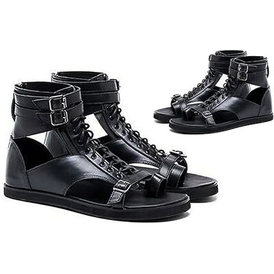SIULAS Gladiatorsandalen voor heren, kunstleer, modieus, vetersluiting, klassiek, strand, reizen, outdoor, dagelijks gebruik 44 EU SIULAS Gladiatorsandalen voor heren, kunstleer, modieus, vetersluiting, klassiek, strand, reizen, outdoor, dagelijks gebruik 44 EU