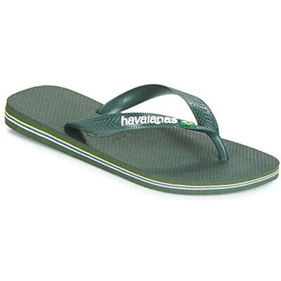Havaianas Brasil Logo Teenslippers, uniseks, Olijfgroen 35/36 EU Havaianas Brasil Logo Teenslippers, uniseks, Olijfgroen 35/36 EU