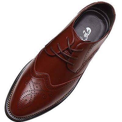 ANUFER Heren intelligente puntige neus schoenen schoenen veters formele business bruiloft brogues, Bruin, 45 EU 45 EU ANUFER Heren intelligente puntige neus schoenen schoenen veters formele business bruiloft brogues, Bruin, 45 EU 45 EU