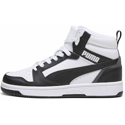 Puma Rebound V6 Mid Jr Sneakers voor kinderen, uniseks 38 EU Puma Rebound V6 Mid Jr Sneakers voor kinderen, uniseks 38 EU