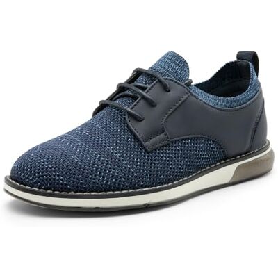 Bruno Marc Lage veterschoenen voor jongens, ademend, gebreide Oxford-stof, bruiloftsschoenen, Marinier 36 EU Bruno Marc Lage veterschoenen voor jongens, ademend, gebreide Oxford-stof, bruiloftsschoenen, Marinier 36 EU