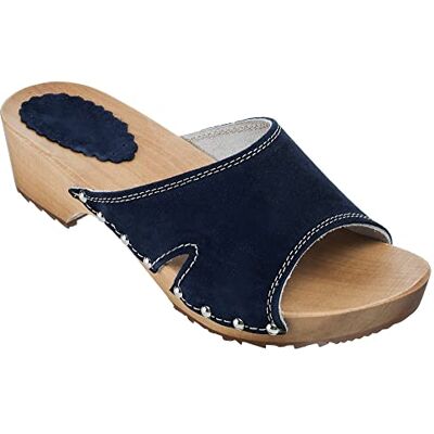 ESTRO Houten klomp voor dames – damesklomp leer comfort houten klomp dames klompen leer CDL01, CDL04 donkerblauw 38 EU ESTRO Houten klomp voor dames – damesklomp leer comfort houten klomp dames klompen leer CDL01, CDL04 donkerblauw 38 EU