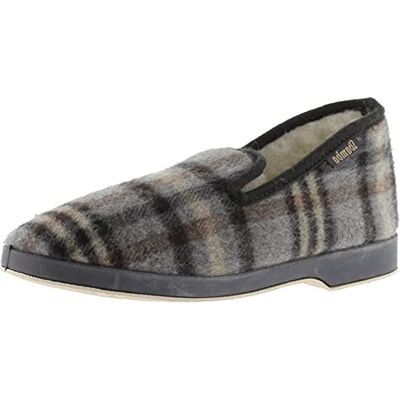 victoria Wamba Pantoffels, comfortabel, geruit en binnenkant, schapenvacht en bijpassende zool 202061 voor heren, grijs., 43 EU 43 EU victoria Wamba Pantoffels, comfortabel, geruit en binnenkant, schapenvacht en bijpassende zool 202061 voor heren, grijs., 43 EU 43 EU
