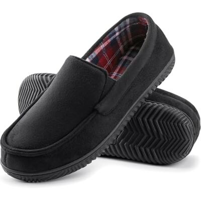RockDove Alexander Flanellen gevoerde mocassins pantoffels voor heren, zwart, 39,5 EU 41 EU RockDove Alexander Flanellen gevoerde mocassins pantoffels voor heren, zwart, 39,5 EU 41 EU
