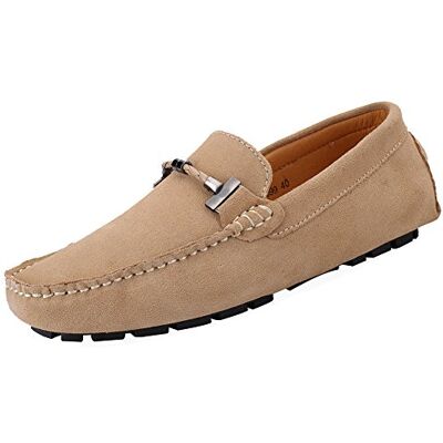 Jamron Heren Elegant Loafers met Gesp Comfort Suède Rijschoenen Stijlvol Mocassin Slippers Kameel SN19020 EU42 42 EU Jamron Heren Elegant Loafers met Gesp Comfort Suède Rijschoenen Stijlvol Mocassin Slippers Kameel SN19020 EU42 42 EU