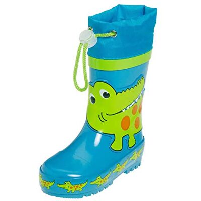 Playshoes Rubberen laarzen, regenlaarzen, uniseks, kinderen, Blauw Gruen 791 24/25 EU Playshoes Rubberen laarzen, regenlaarzen, uniseks, kinderen, Blauw Gruen 791 24/25 EU