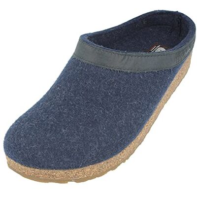 HAFLINGER Grizzly Torben vilten klomp pantoffel van zuiver wolvilt jeans, maat 41 41 EU HAFLINGER Grizzly Torben vilten klomp pantoffel van zuiver wolvilt jeans, maat 41 41 EU