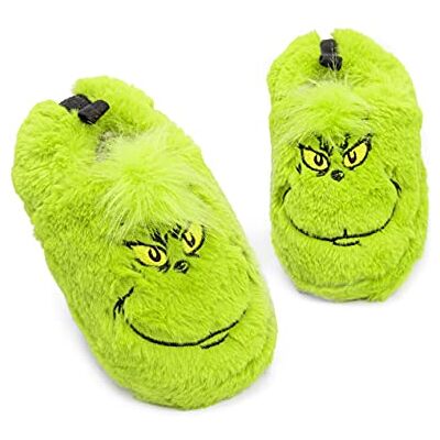The Grinch Slippers Kids Soft Fur House pantoffels, cadeau voor jongens en meisjes, groen, 33/34 EU 33/34 EU The Grinch Slippers Kids Soft Fur House pantoffels, cadeau voor jongens en meisjes, groen, 33/34 EU 33/34 EU
