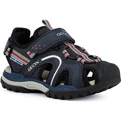 Geox J Borealis Boy B sandalen voor meisjes, Navy/Rood 25 EU Geox J Borealis Boy B sandalen voor meisjes, Navy/Rood 25 EU