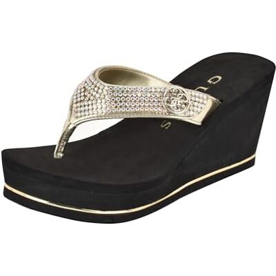 Guess Sarraly damessandalen met sleehak, goud 771, 7 37.5 EU Guess Sarraly damessandalen met sleehak, goud 771, 7 37.5 EU