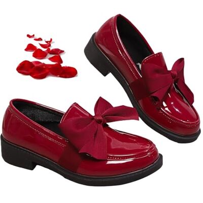 ZPLMIDE Comfortabele orthopedische mocassins voor dames met vlinderdas, comfortabele mocassins voor werk en kantoor, Rood, 37 EU 37 EU ZPLMIDE Comfortabele orthopedische mocassins voor dames met vlinderdas, comfortabele mocassins voor werk en kantoor, Rood, 37 EU 37 EU