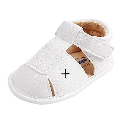 MK MATT KEELY Babyjongenssandalen met zachte zool, antislip, voor de kleuterschool en eerste wandelaars, wit, 12-18 maanden 12-18 mois MK MATT KEELY Babyjongenssandalen met zachte zool, antislip, voor de kleuterschool en eerste wandelaars, wit, 12-18 maanden 12-18 mois